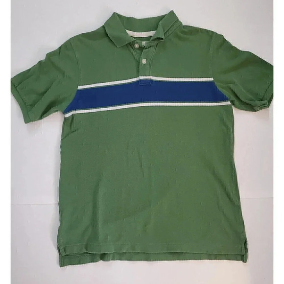Boys'‎ URBAN PIPELINE Green/Blue Striped Polo SZ L Large 10 Spring Event Holiday - Picture 1 of 3